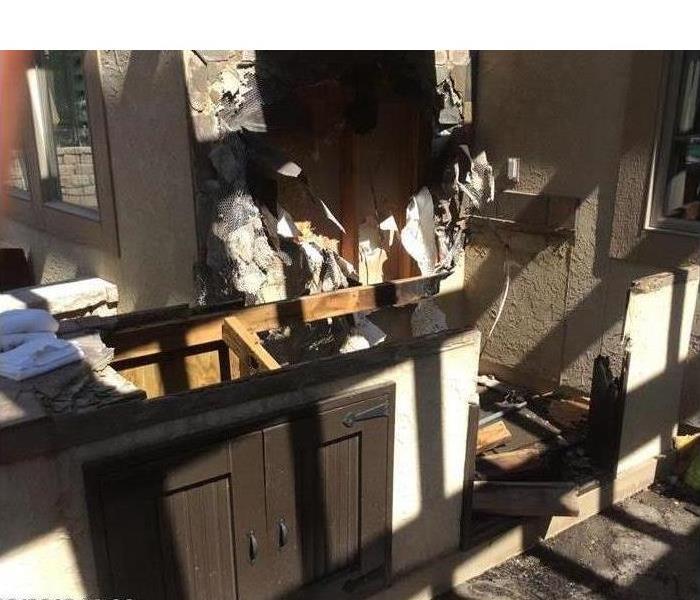 kitchen damage due to fire