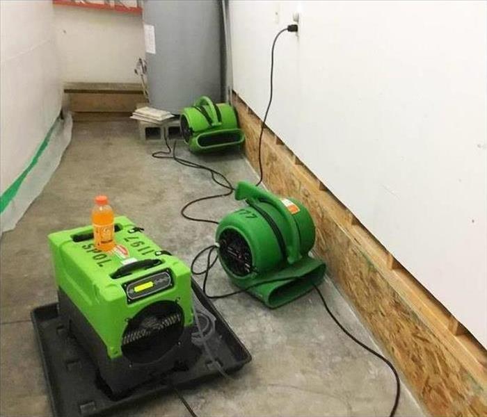 SERVPRO drying equipment ready to remove moisture